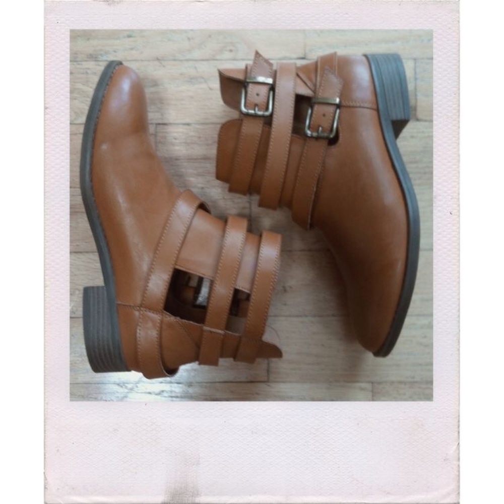 Tan Buckled Booties - Picture 2 of 6